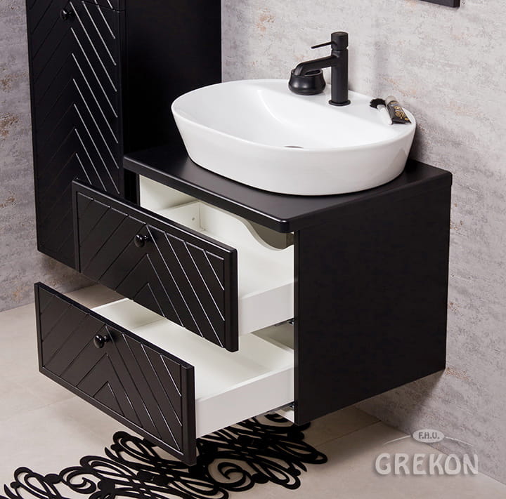 Ceramiczna umywalka z szafką