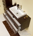 Elegancka i praktyczna szafka do łazienki w kolorze wenge