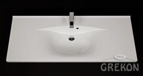 Umywalka dolomitowa JONA-1200C biała