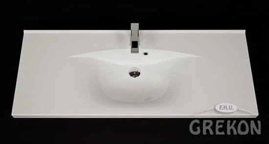 Umywalka dolomitowa JONA-1200C biała