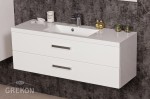 Szafka łazienkowa Fokus New z białą umywalką Clever 1200