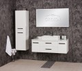 Zestaw białych mebli łazienkowych Fokus New z umywalką Elegance 60