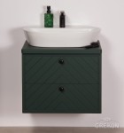 Szafka łazienkowa zielona 60cm KODI z umywalką 