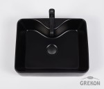 Czarna ceramiczna umywalka BRENDO 470