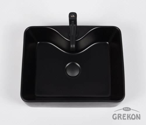 Czarna ceramiczna umywalka BRENDO 470