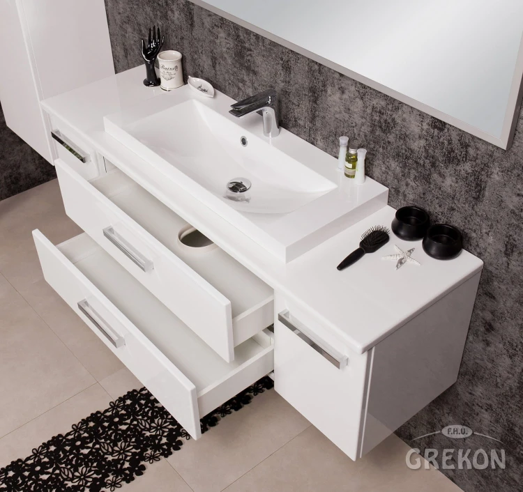 Wisząca szafka łazienkowa 140 cm Fokus New
