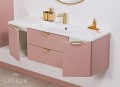 Szafka łazienkowa MAGNOLIA w matowym kolorze pudrowego różu