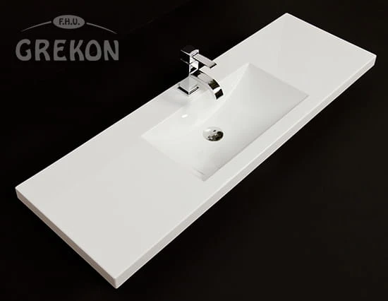 Umywalka dolomitowa Clever-1200C biała