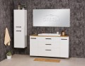 Zestaw białych mebli łazienkowych 140 cm FOKUS NEW