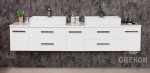 Biała szafka łazienkowa Fokus New 210 cm
