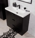 Szafka pod umywalkę Domino z białą dolomitową umywalką