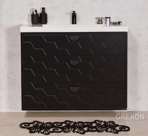 Czarna matowa szafka Domino 100cm