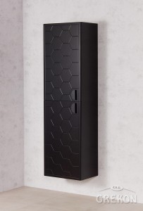 Regał łazienkowy czarny 45x155cm DOMINO