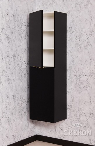 Wysoki regał czarny Victa 40x143,5cm