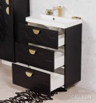 Szafka łazienkowa z frezem plaster miodu 60 cm Domino