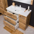 Nowoczesna szafka łazienkowa 90 cm w kolorze naturalnego dębu