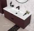 Podwieszana szafka łazienkowa w kolorze burgund seria Magnolia