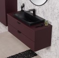 Modułowa szafka łazienkowa w kolorze bordo