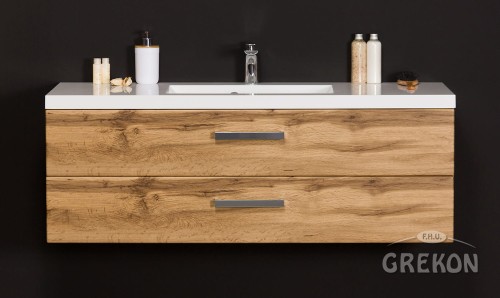 Szafka łazienkowa w kolorze naturalnego dębu szerokość 120 cm