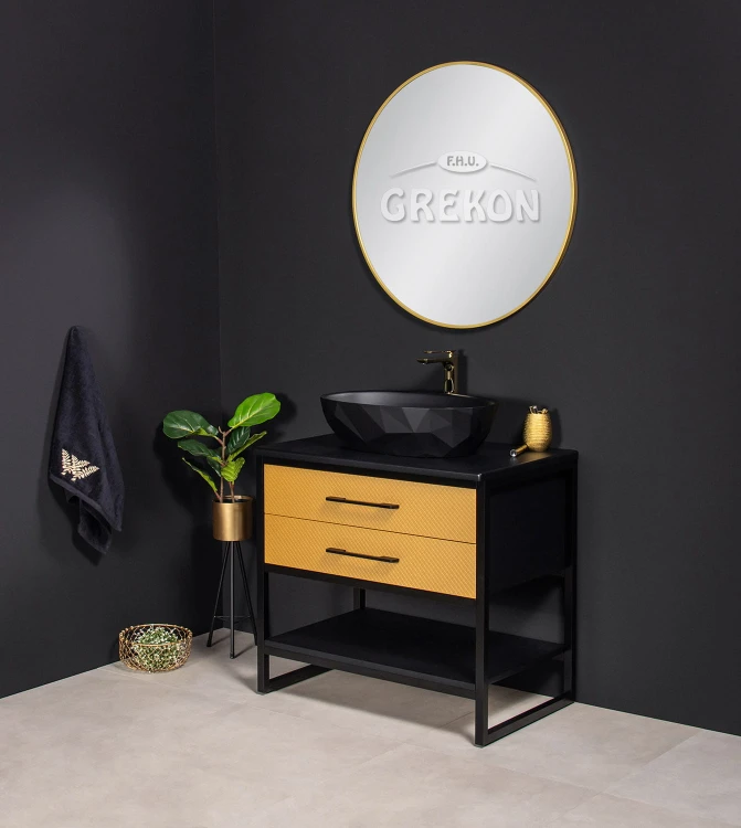 Elegancka szafka łazienkowa w stylu industrialnym