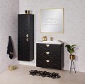 Czarne meble łazienkowe z kolekcji Domino