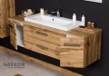 Elegancka szafka łazienkowa w kolorze naturalny dąb