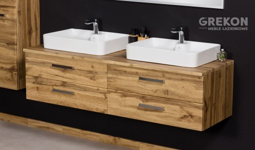 Szafka z dwiema umywalkami seria Fokus New