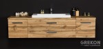 Elegancka szafka łazienkowa w kolorze naturalnego dębu Fokus New