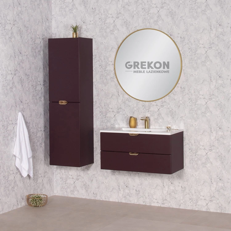 Meble łazienkowe Magnolia kolor burgund