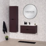 Seria bordowych mebli łazienkowych Magnolia