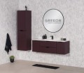 Komplet mebli łazienkowych w bordowym kolorze seria Magnolia