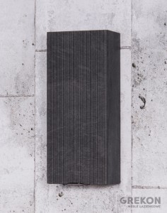 Szafka łazienkowa wisząca grafitowa 30x72cm VICTA LAMELLO