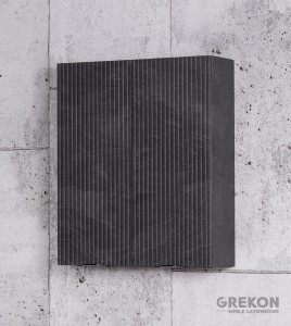 Szafka łazienkowa wisząca grafitowa 60x72cm VICTA LAMELLO