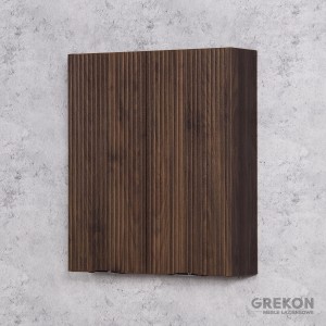 Szafka łazienkowa wisząca orzech 60x72cm VICTA LAMELLO