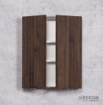 Brązowa szafka łazienkowa wisząca 60x72 cm seria Victa Lamello