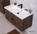 Prostokątna brązowa szafka łazienkowa 80 cm