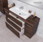 Elegancka szafka do łazienki brązowy kolor 140 cm