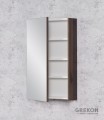Wisząca szafka łazienkowa 50x80 cm z lustrem kolor brązowy