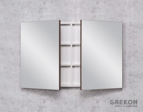 Elegancka szafka łazienkowa z lustrem 100x65 cm