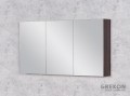 Szafka łazienkowa 120x65 cm z lustrem kolor orzechowy brąz