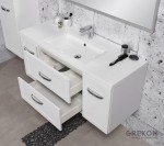 Szafka łazienkowa biała 120 cm Meiva