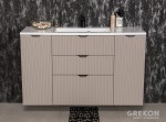 Szafka łazienkowa fume mat 120cm VICTA LAMELLO z umywalką