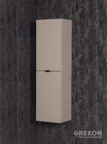 Wysoki wiszący regał łazienkowy 40x143 cm kolor beżowy