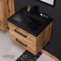 Szafka łazienkowa 50 cm z czarną matową umywalką seria Fokus New Loft