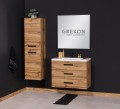 Meble łazienkowe w odcieniu dąb naturalny seria Fokus New Loft