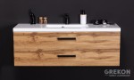 Szafka łazienkowa 120 cm z dwiema szufladami kolor dąb naturalny