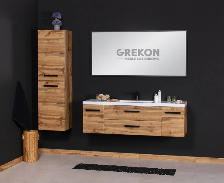Meble łazienkowe Fokus New Loft w matowym kolorze naturalnego dębu
