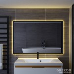 Lustro łazienkowe LED w czarnej półmatowej ramie 100x65 cm