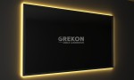 Lustro LED 120x65 cm w czarnej ramie
