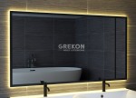 Lustro łazienkowe 120x65 cmw czarnej aluminiowej ramie